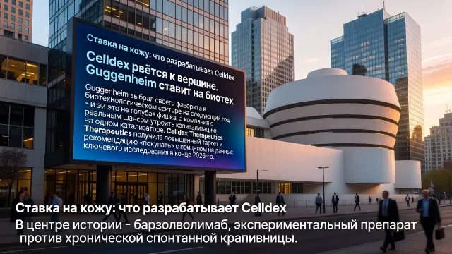 Celldex рвётся к вершине. Guggenheim ставит на биотех